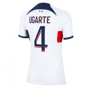 Paris Saint-Germain Manuel Ugarte #4 Replica Away Stadium Shirt for Women 2023-24 Short Sleeve